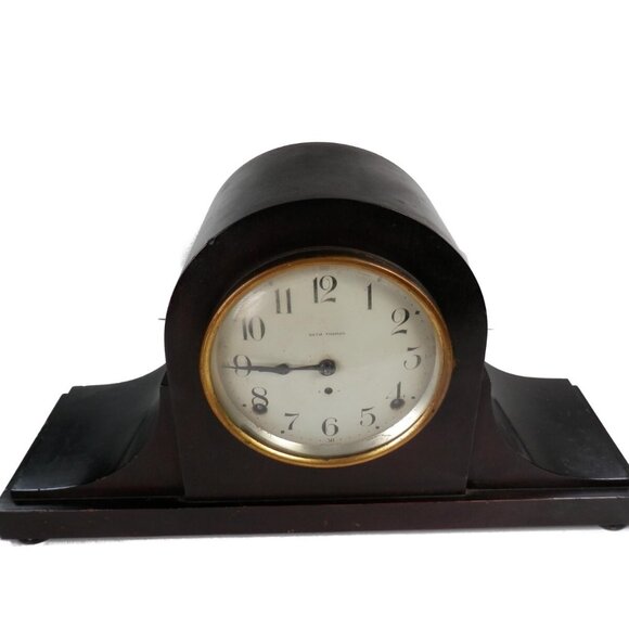 Vintage Seth Thomas Pendulum Mantel Clock Wood With Key 89AL Mechanical Repair - Picture 1 of 10